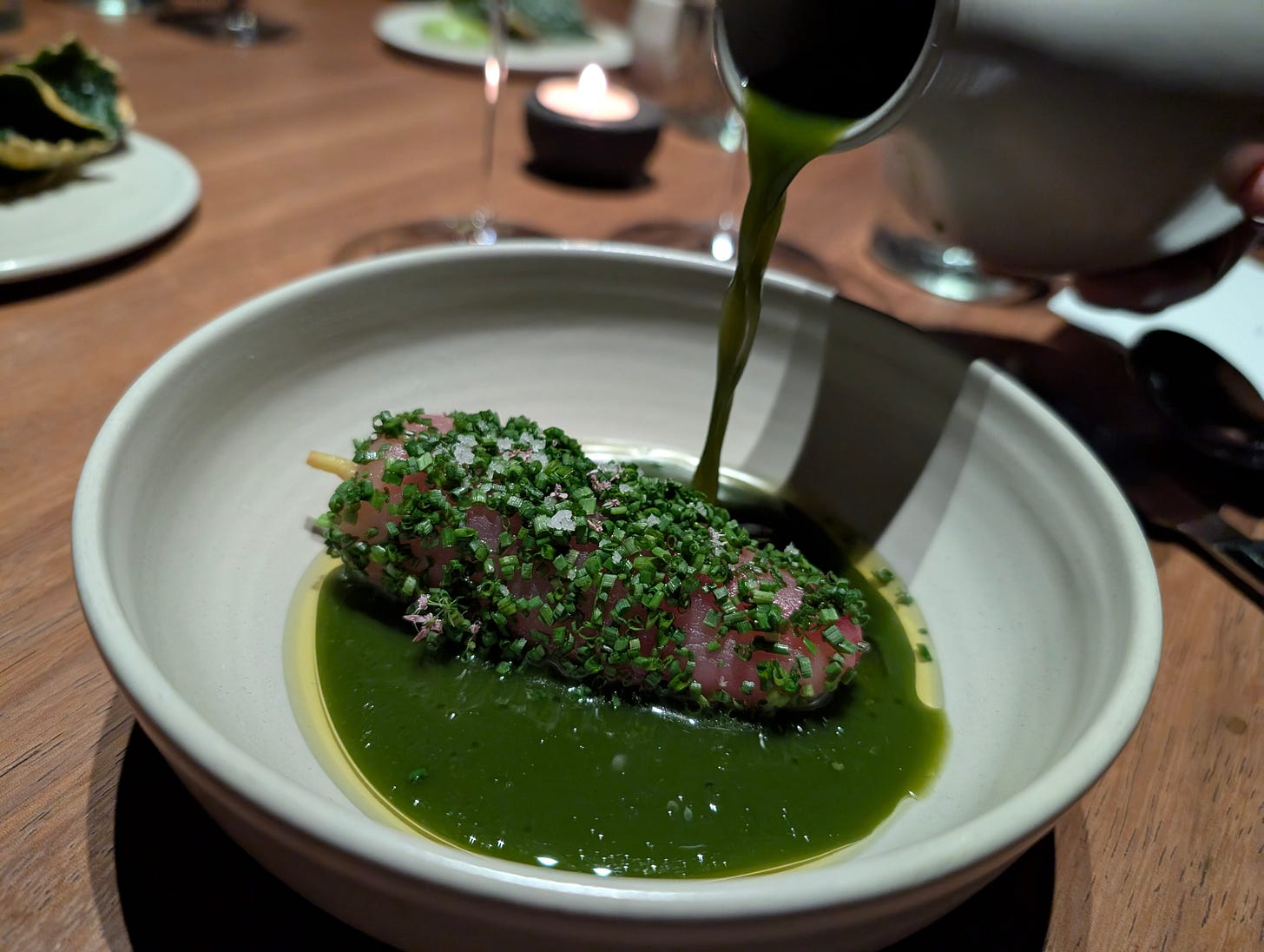 Dish served at Pujol in Mexico City Dish served at Pujol in Mexico City