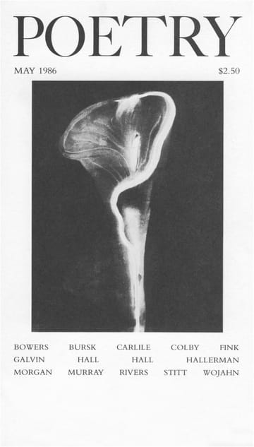 Cover for Poetry Magazine, May 1986