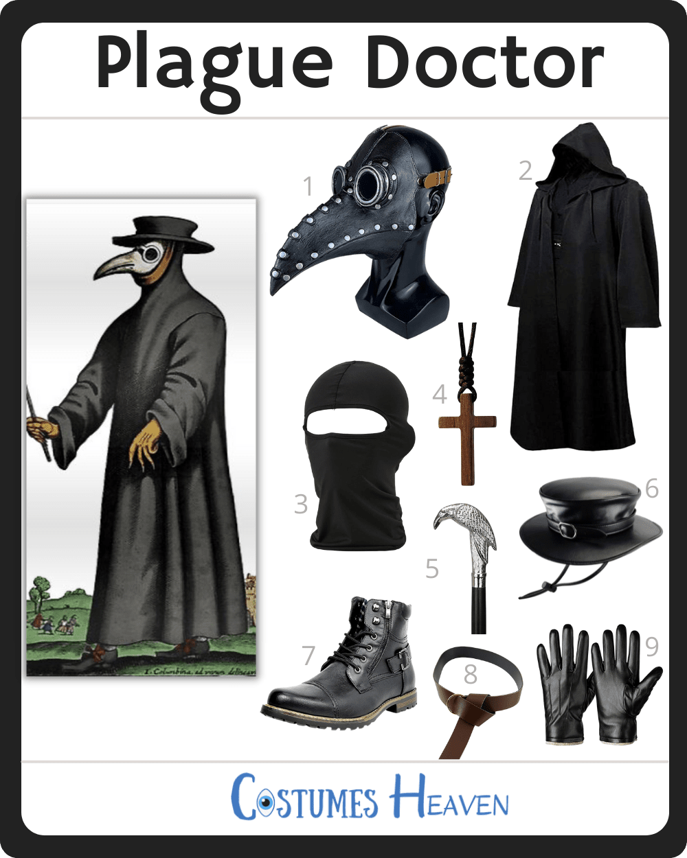 Plague Doctor: Heroes in a Beak Mask - Quda Halloween Plague Doctor: Heroes in a Beak Mask - Quda Halloween