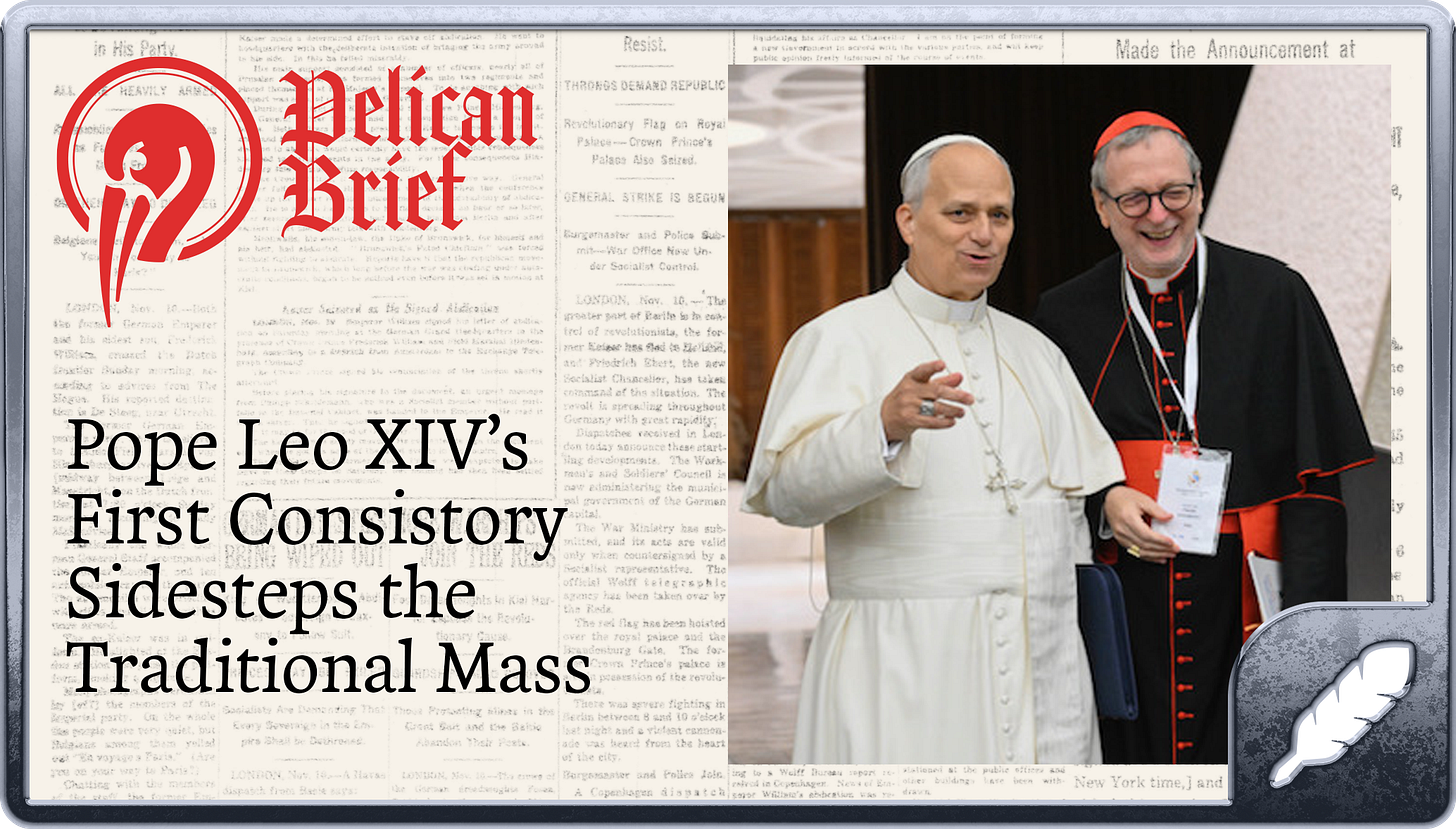 Pope Leo XIV’s First Consistory Sidesteps the Traditional Mass Pope Leo XIV’s First Consistory Sidesteps the Traditional Mass
