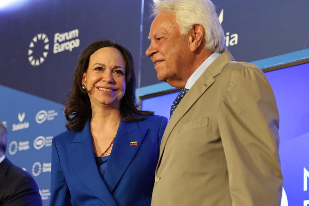Felipe González destacó el liderazgo de María Corina y pidió protección  internacional para su regreso a Venezuela - Monitoreamos