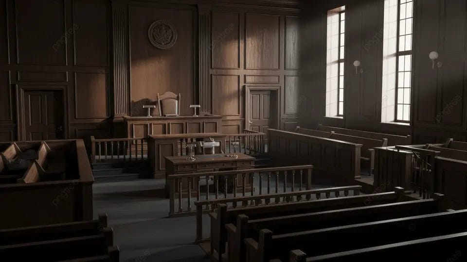 Dramatic Empty Courtroom Interior With Wooden Benches And Judge S Desk, Courtroom, Interior, Empty Background Image And Wallpaper for Free Download Dramatic Empty Courtroom Interior With Wooden Benches And Judge S Desk, Courtroom, Interior, Empty Background Image And Wallpaper for Free Download