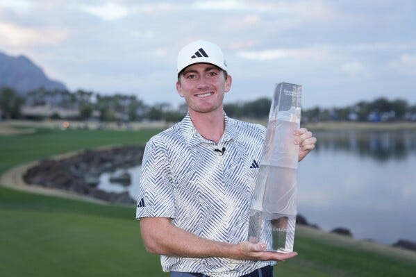 Nick Dunlap wins The American Express for the first PGA Tour victory by an  amateur in 33 years | AP News