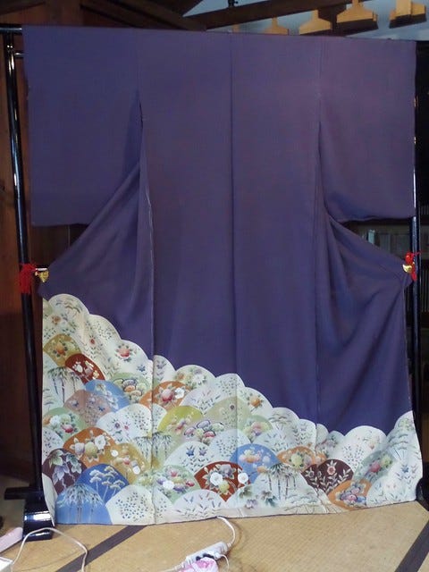 Hand Stencilled Silk Kimono Hand Stencilled Silk Kimono