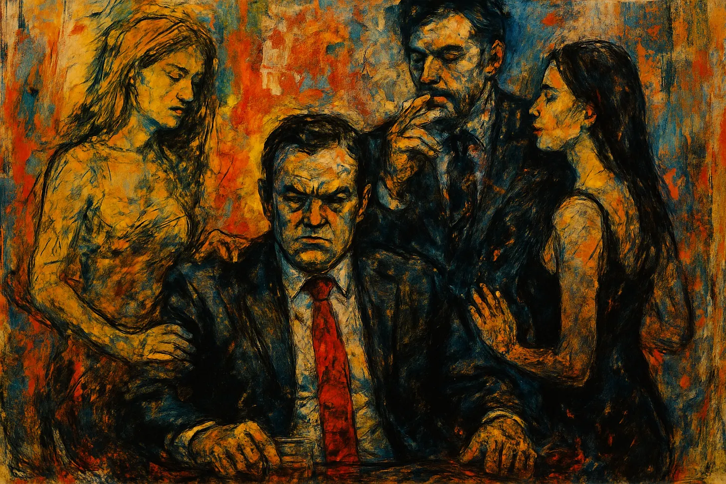 Imagen generada con ChatGPT para el artículo «Poder, poderosos, puteros y corruptos»
