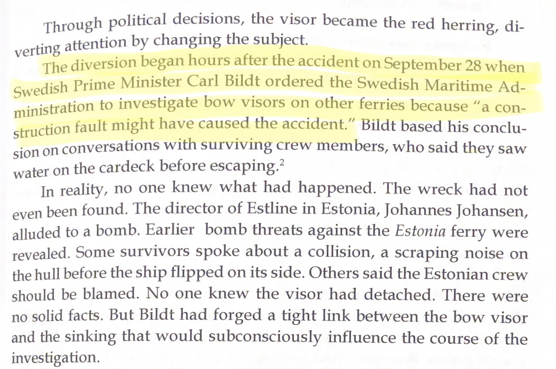 (Pg. 67) The Hole: Another Look at the Sinking of the Estonia Ferry on September 28, 1994, by Drew Wilson.
