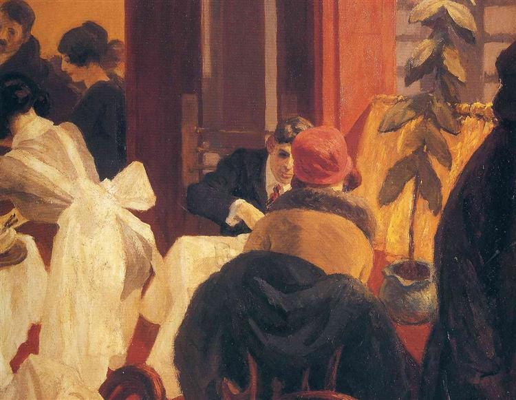 New York Restaurant, 1922 - Edward Hopper