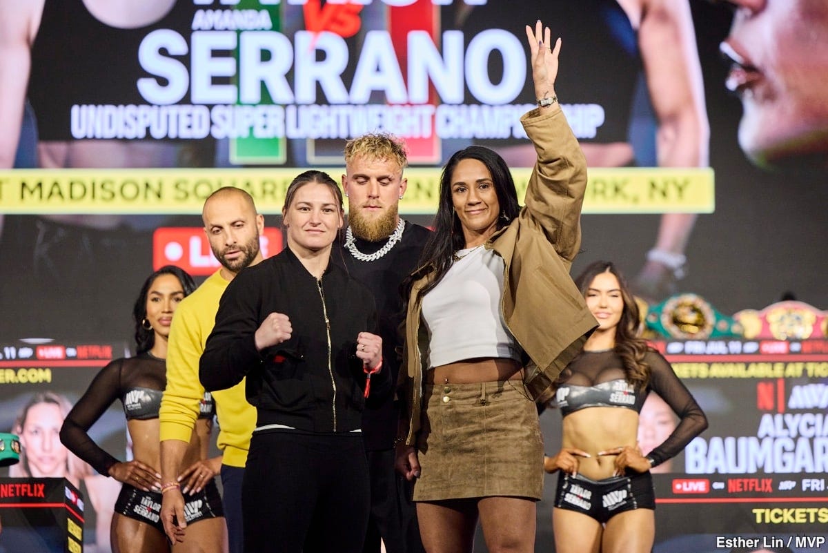 Katie Taylor And Amanda Serrano Argue Over Length Of Rounds “Handshake,” Among Other Things, At Presser