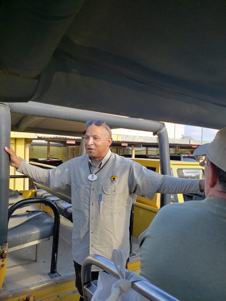 Tour guide on an Aruba Jeep Tour