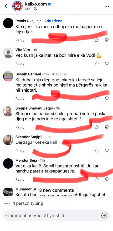 2] Komentet në postimin e Kallxo.com