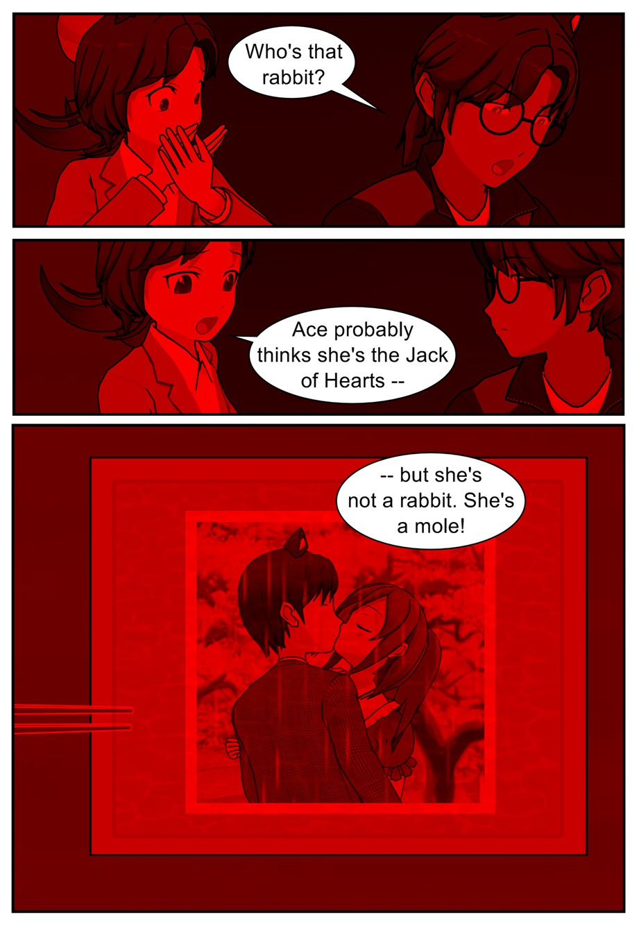 Who's that rabbit? Ace probably thinks she's the Jack of Hearts — but she's not a rabbit. She's a mole! Who's that rabbit? Ace probably thinks she's the Jack of Hearts — but she's not a rabbit. She's a mole!