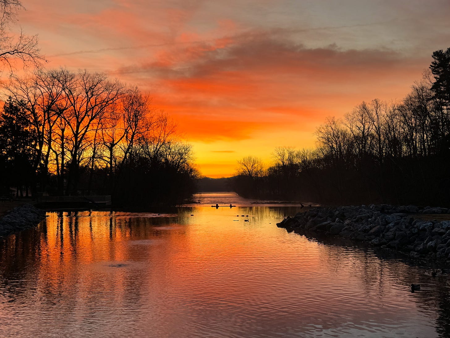 red sunrise