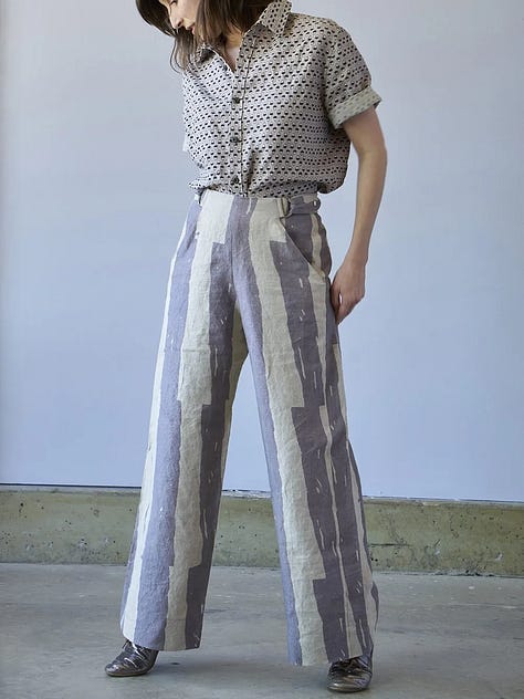 Pants Sewing pattern with adjustable waistband details
