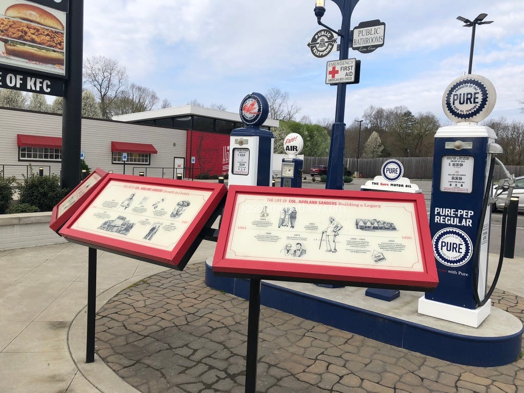 Colonel Sanders timeline at original KFC location