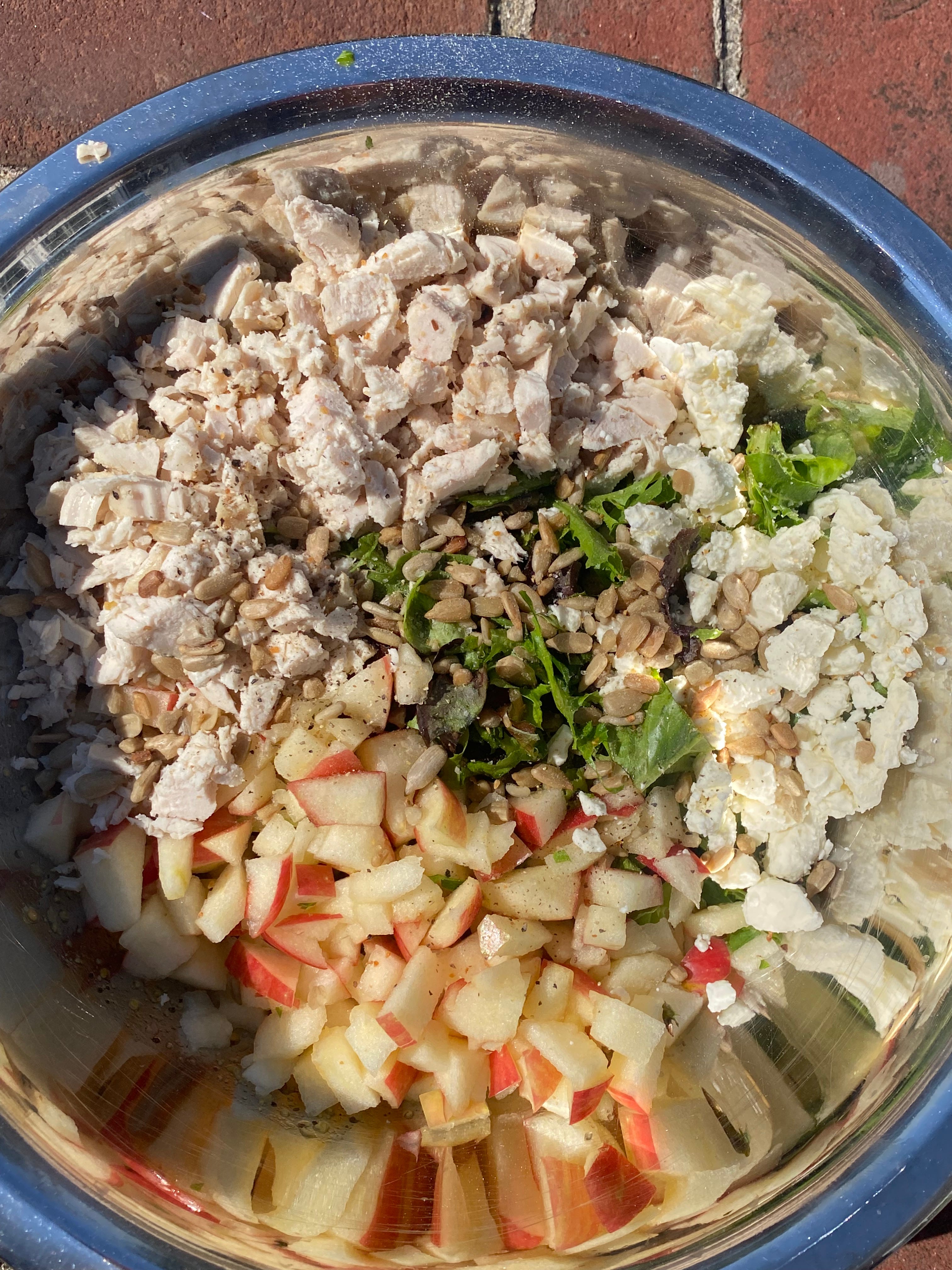 Local Salad Making Fridge Cleanout Fall Salad - Erin Oliver