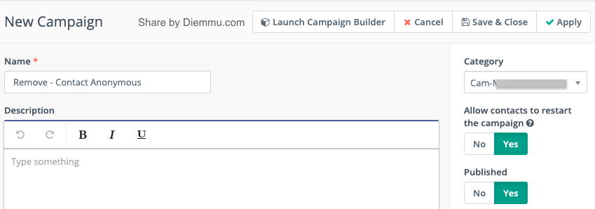 Campaign Delete Contact