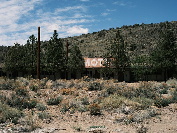 Ruins of a couple of hotels and casino