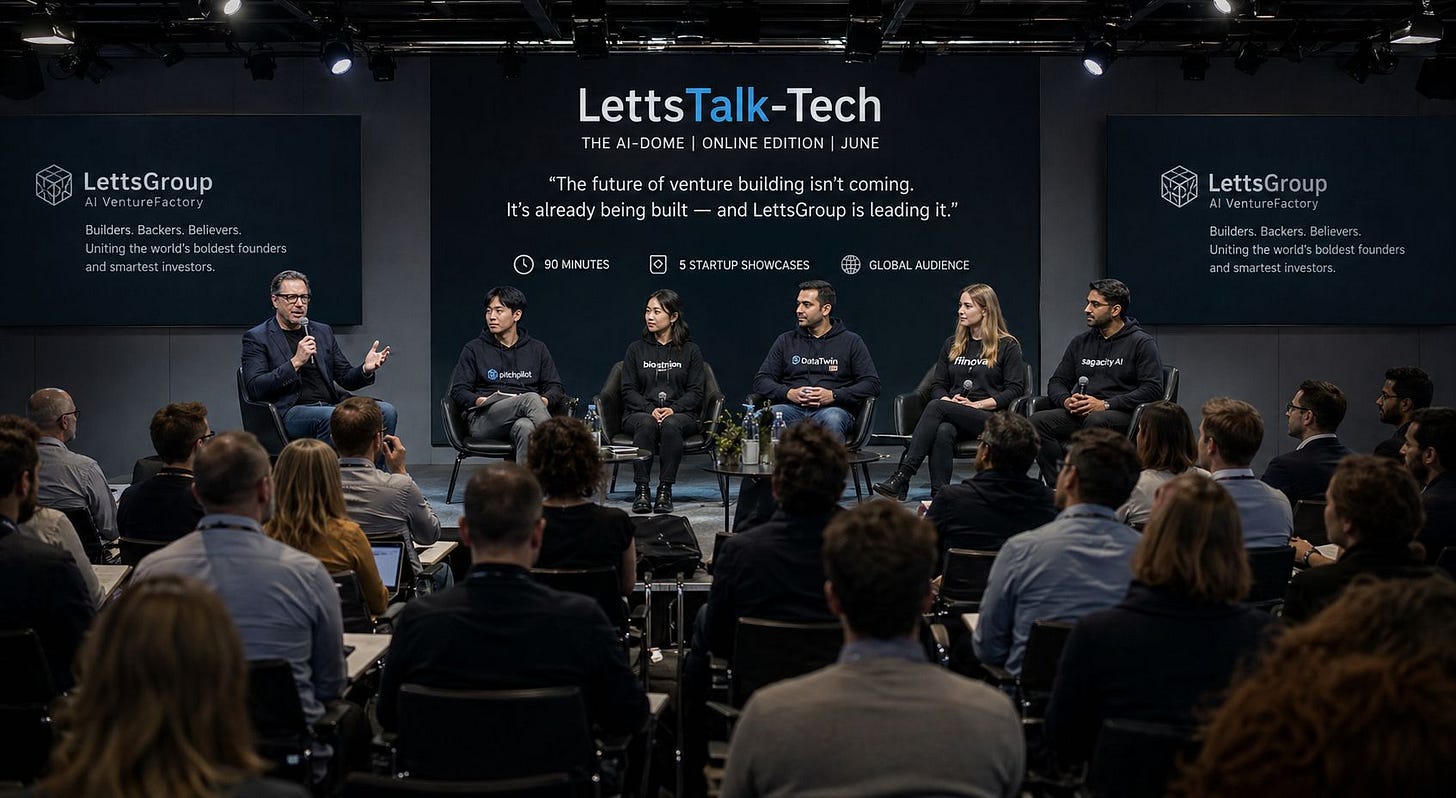 LettsTalk-Tech1 Core Image With Philip Letts and 5 Showcase Startups