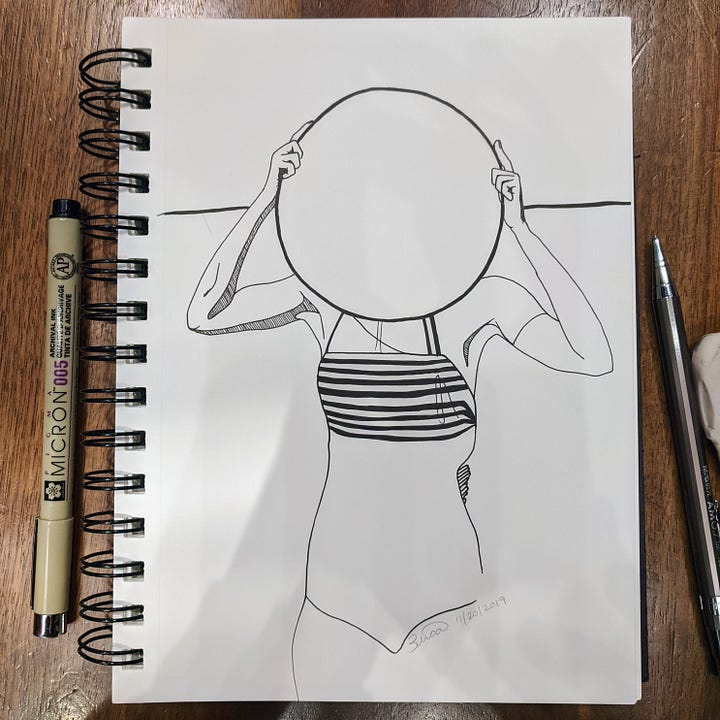 Drawings by Erica, in 2019.