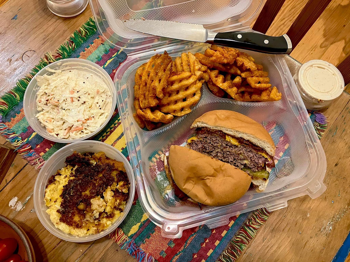 May be an image of burger