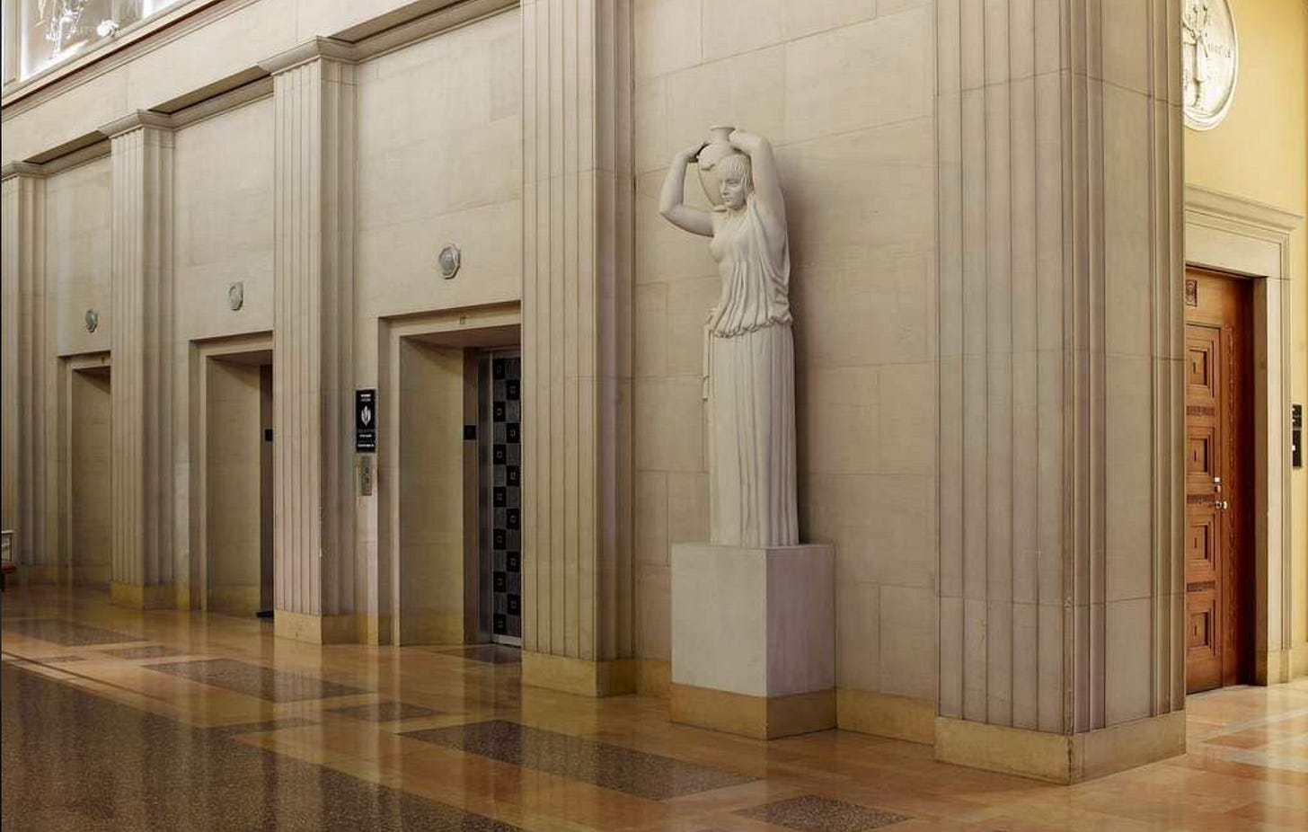 Elevators in an official building in Washington, DC