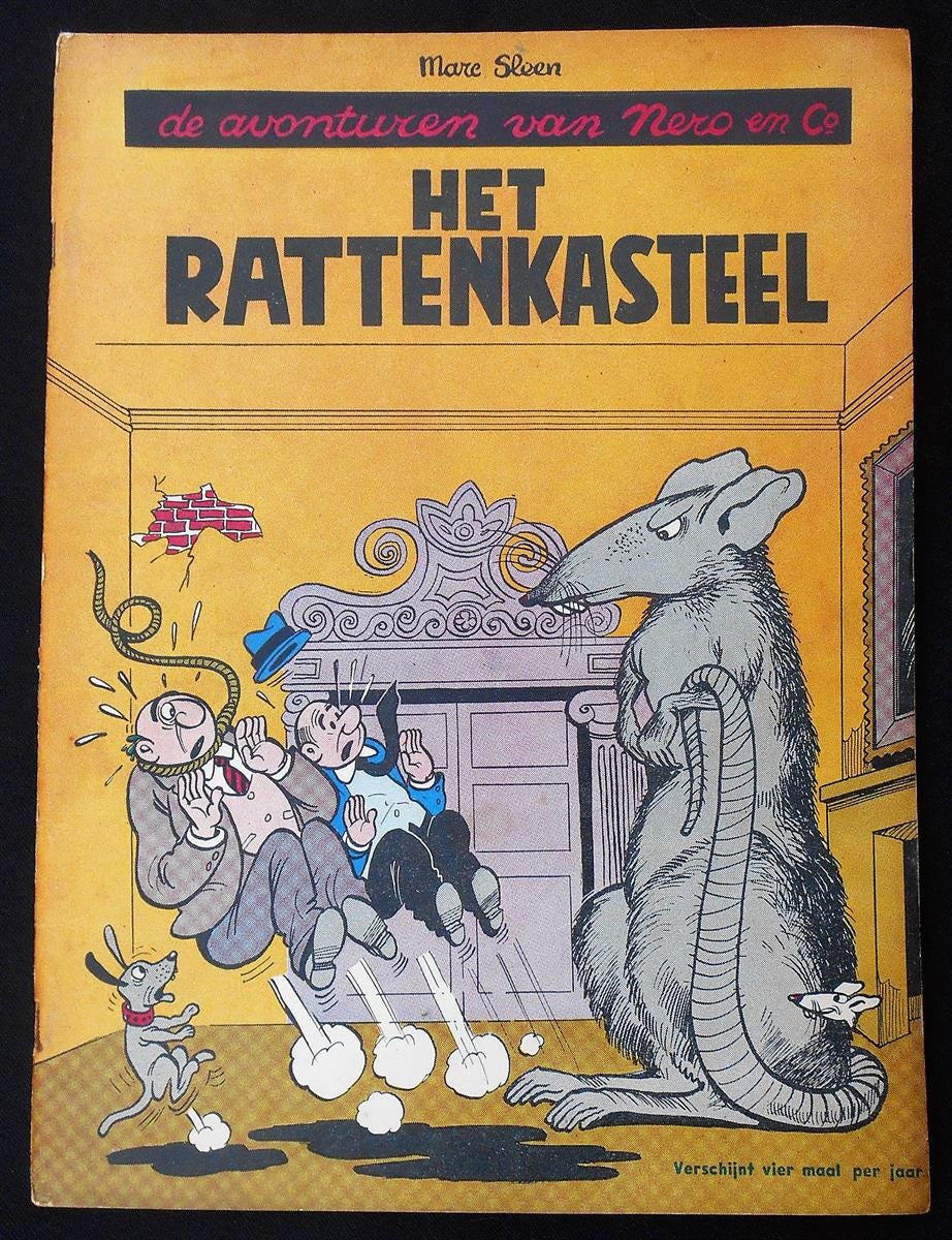 Nero - Het Volk eerste reeks nr. 4 - Het Rattenkasteel - sc - 3e druk -  (1955) - Mijn Bobbedoes