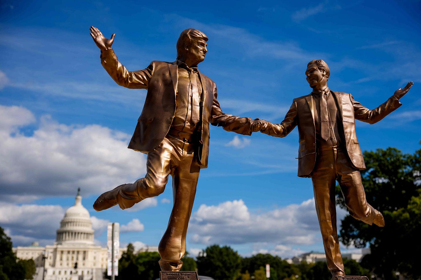 Statue of Trump and Epstein Returns to National Mall