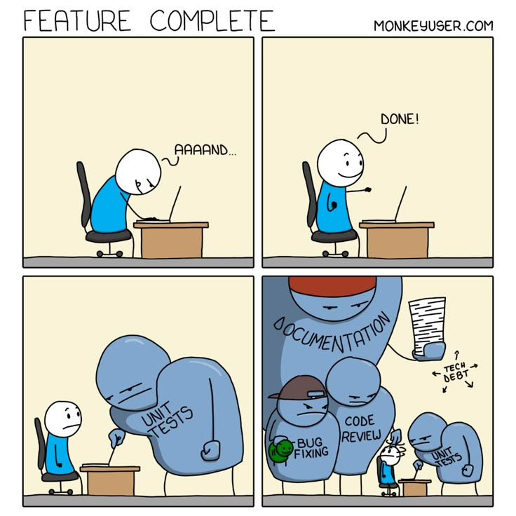 This may contain: a comic strip with an image of two people working on computers