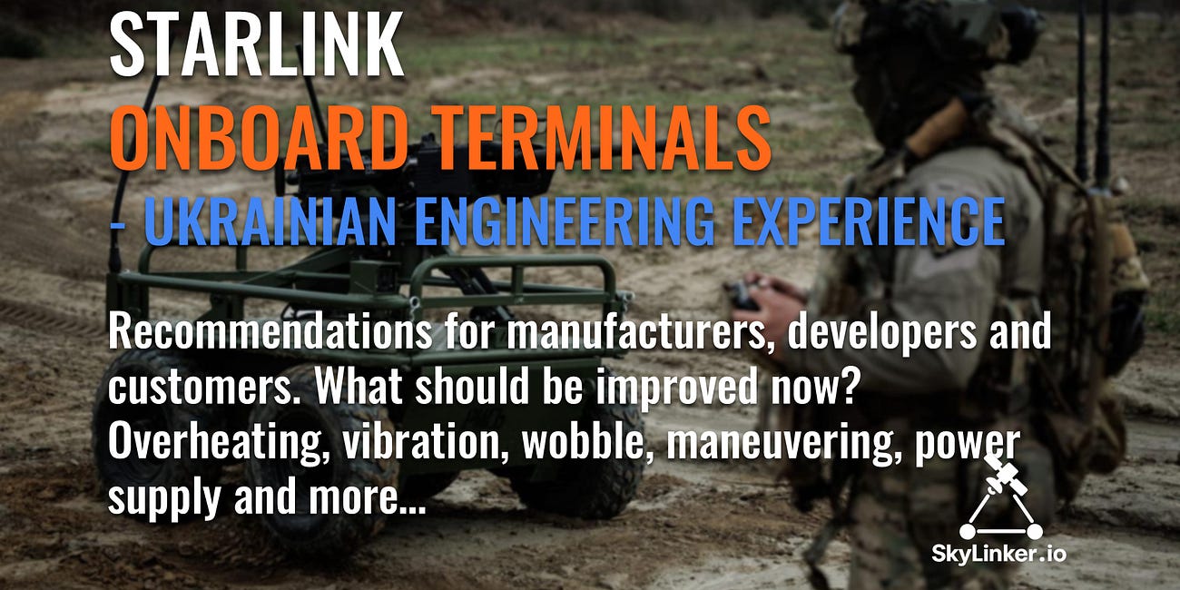 Starlink Onboard Terminals - Ukrainian Engineering Experience