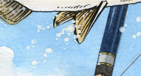 Original manga artwork by Takao Yaguchi.