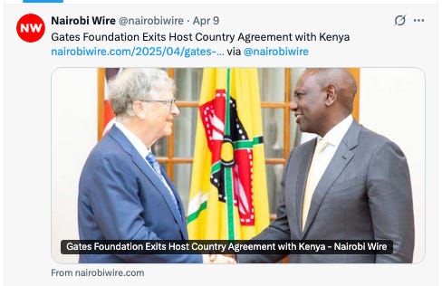 Gates Foundation loses diplomatic immunity in Kenya