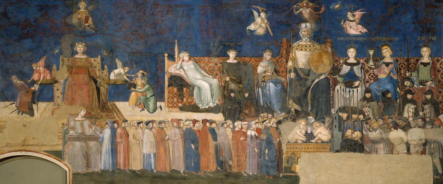 The Allegory of Good Government, Ambrogio Lorenzetti, c. 1338