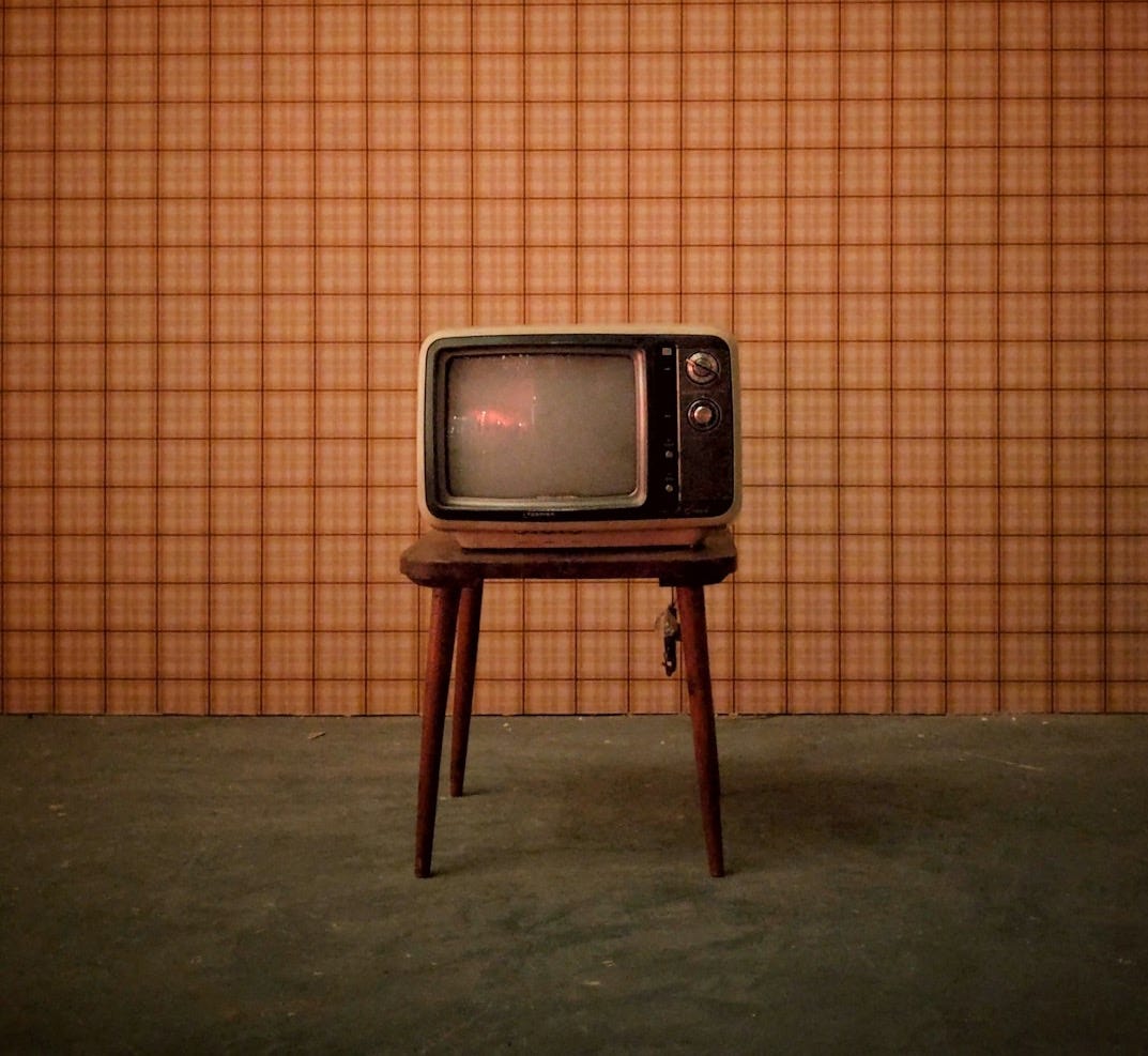 turned off black television
