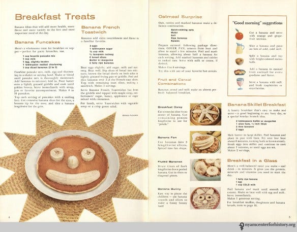 From “Chiquita Banana's Cookbook,” 1960. Click to enlarge.