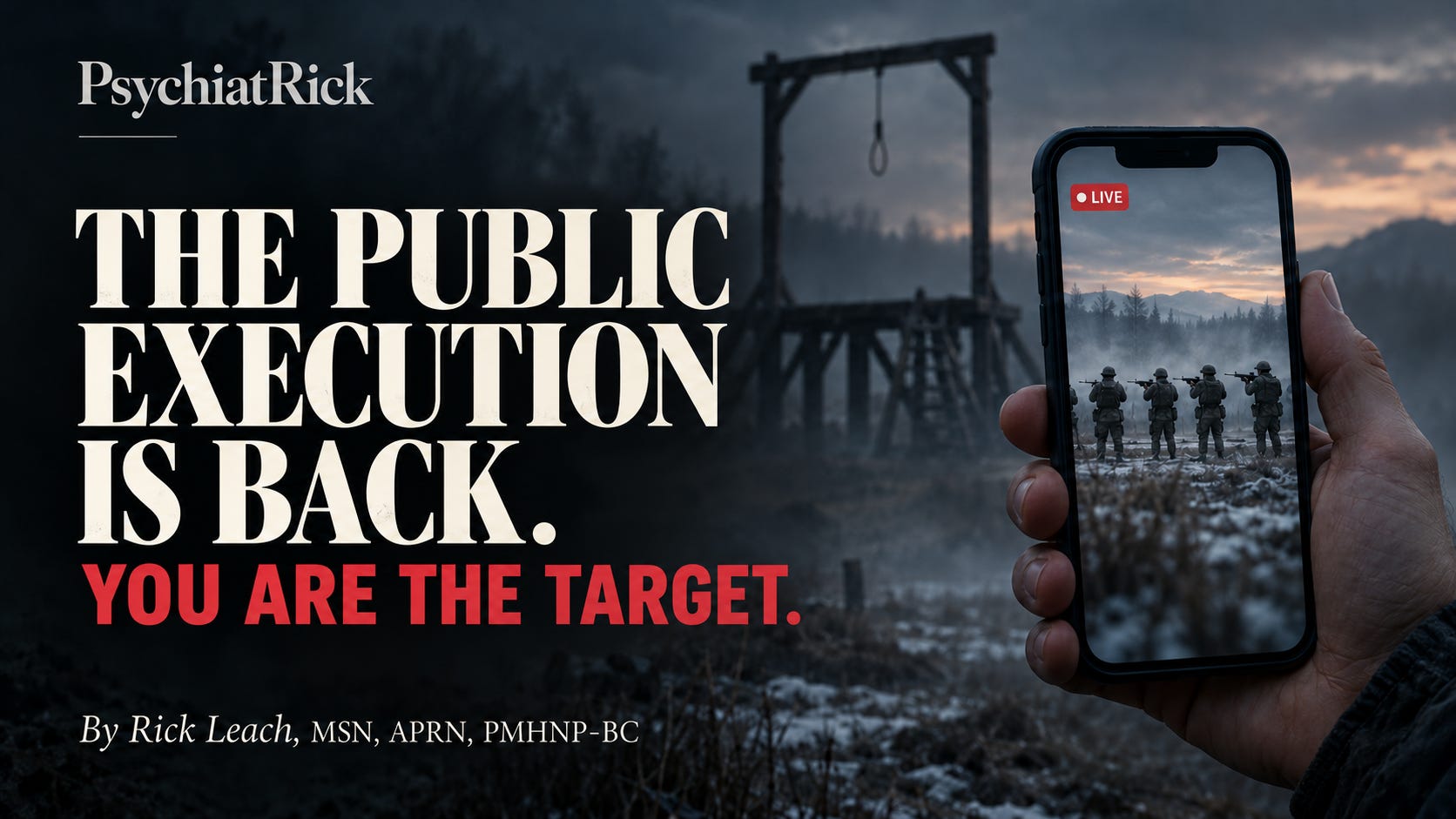 Cover art for The Public Execution Is Back. You Are the Target.