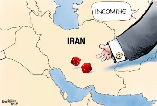 Bramhall's World Bill Bramhall's editorial cartoon for Sunday, March 1, 2026, as President Trump strikes Iran.