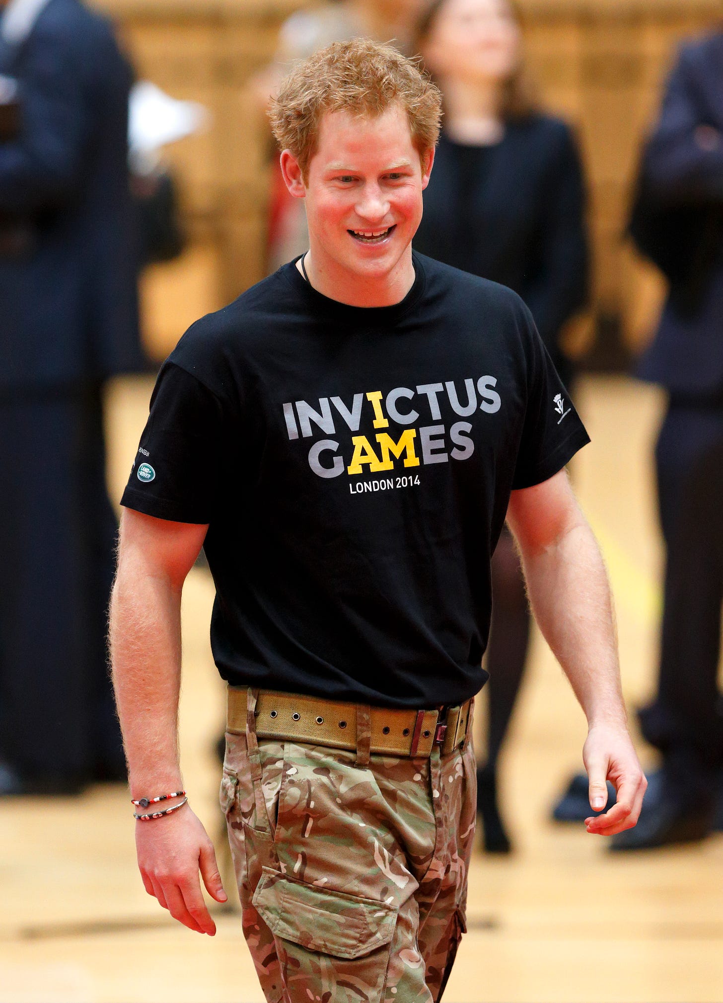Prince Harry in an Invictus tshirt Prince Harry in an Invictus tshirt