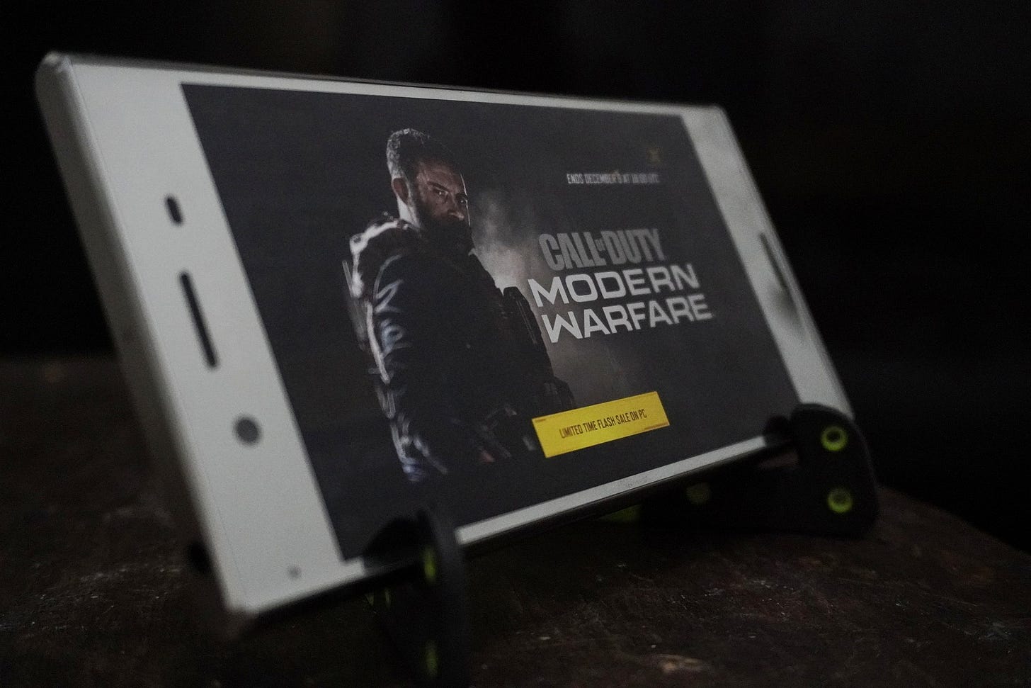 "Call of Duty" video game on a mobile device