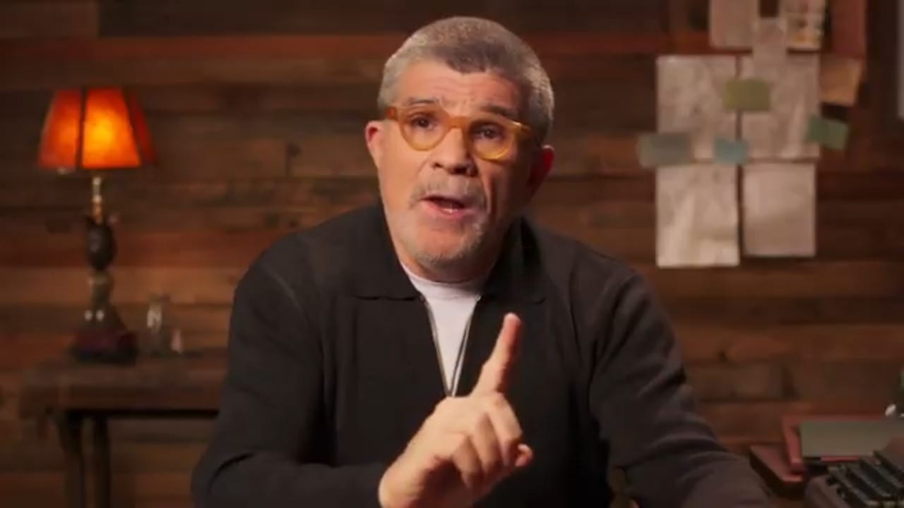 David Mamet gesturing