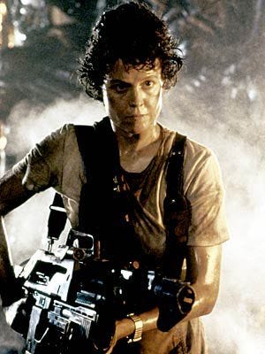 Sigourney Weaver kicks butt in the ''Alien'' movies