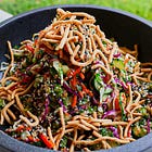 Crunchy Asian Cabbage Salad with Sesame-Ginger Vinaigrette
