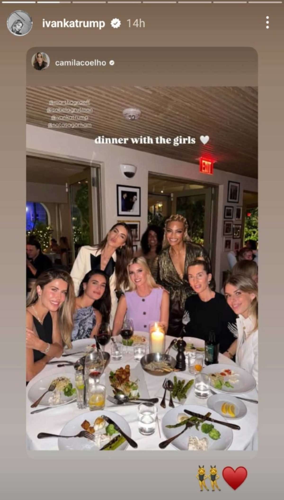 Ivanka Trump enjoys luxurious dinner with successful friends (@ivankatrump/ Instagram)