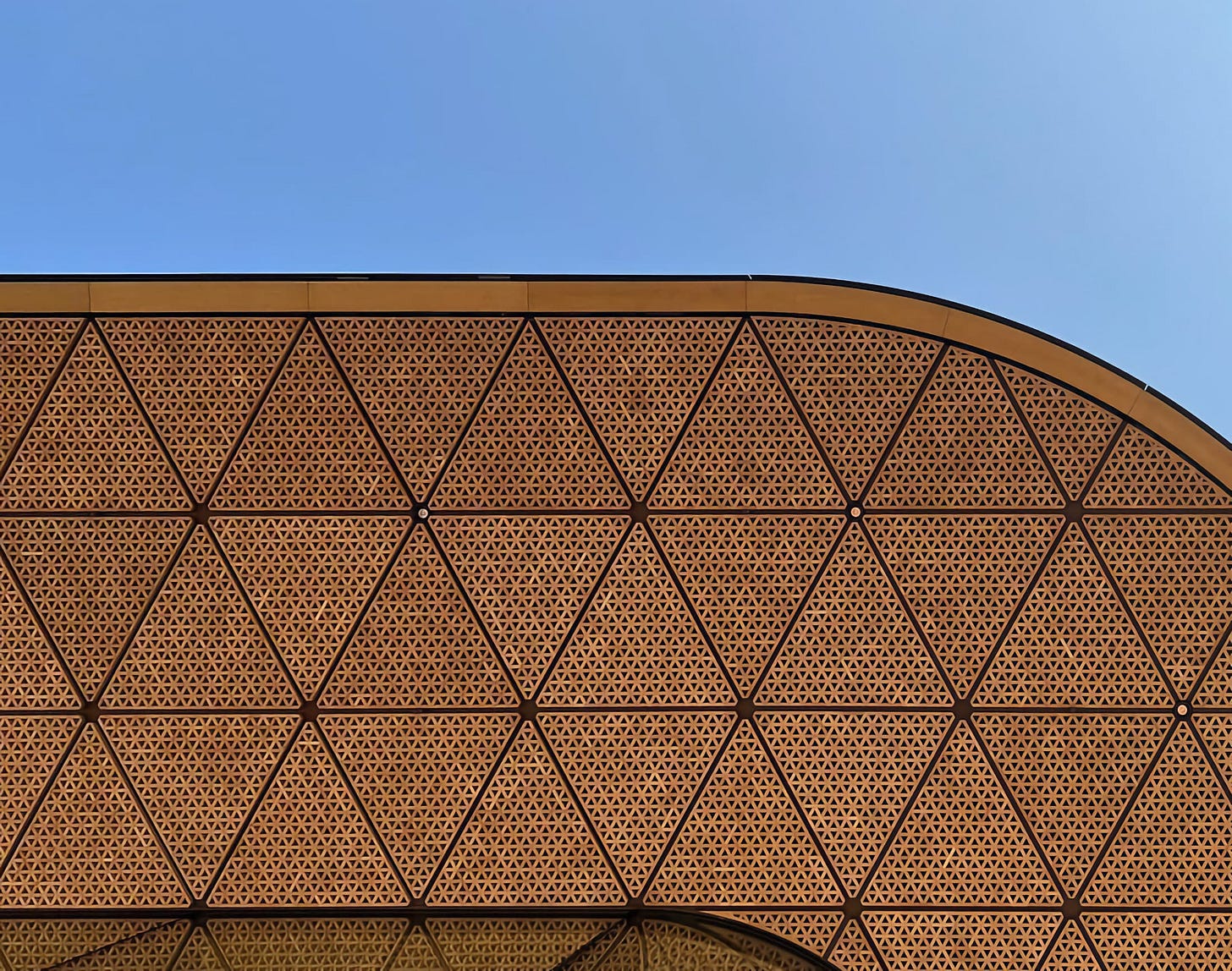 Ceiling tiles at Apple BKC.