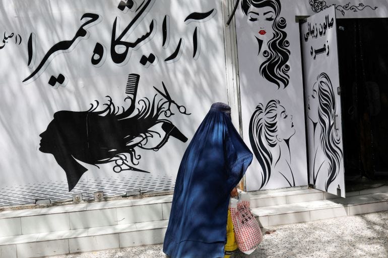 An Afghan woman