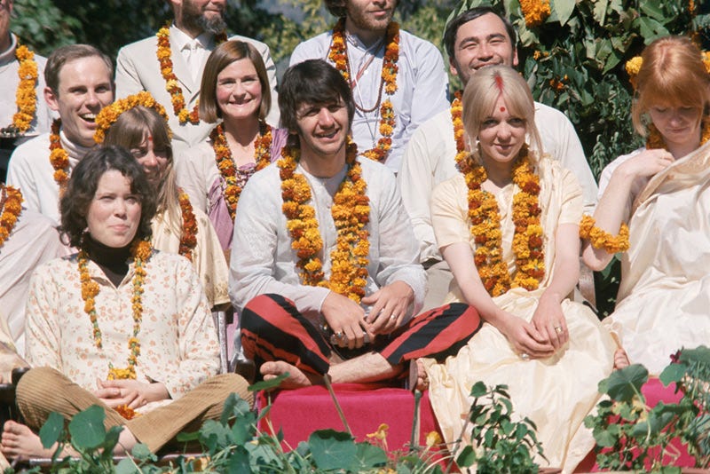Dear Prudence - Prudence Farrow with Pattie Boyd, Ringo & Maureen ...