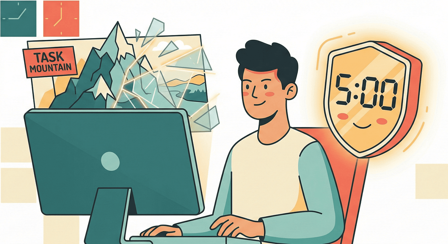 The 5-Minute Rule: How to Hack Your Brain & Beat Procrastination - Time  Blocking Tool