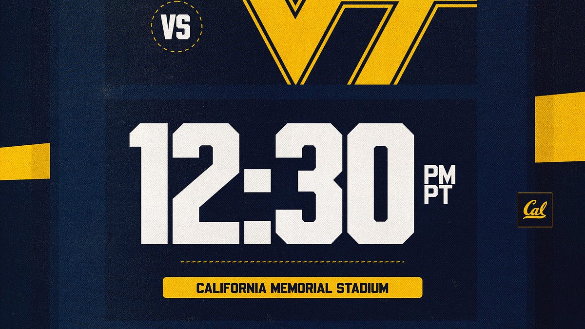 Cal v. Virginia Tech College Football 2026 Kick-Off Time Announced