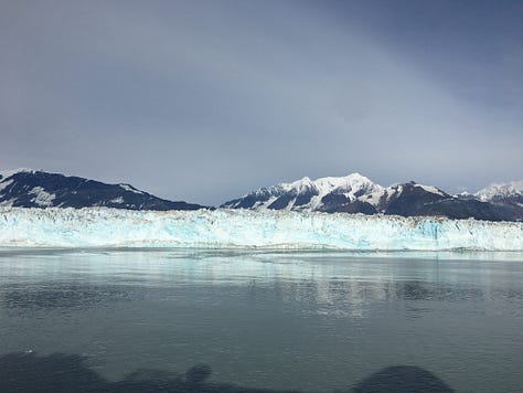 Cruise Director Jess and her family in Glacier Bay National Park on an Alaskan Cruise.