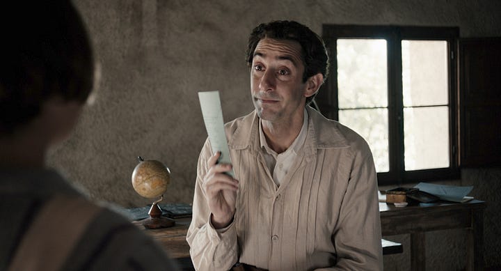Stills from the new release films The Smashing Machine, Him, The Lost Bus and The Teacher Who Promised the Sea.
