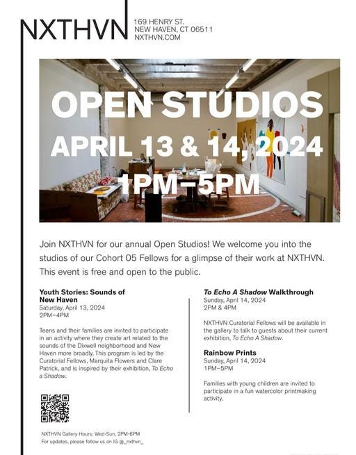 NXTHVN - Open Studios - Schedule